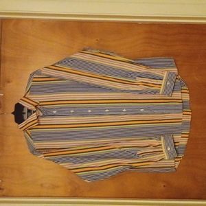 Men Large long sleeve Stripped Polo by Ralph Lauren